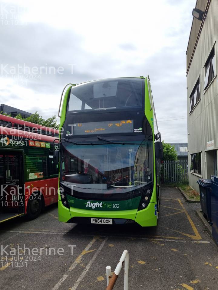 Image of Carousel Buses vehicle 608. Taken by Katherine T at 10:10:31 on 2024.07.21