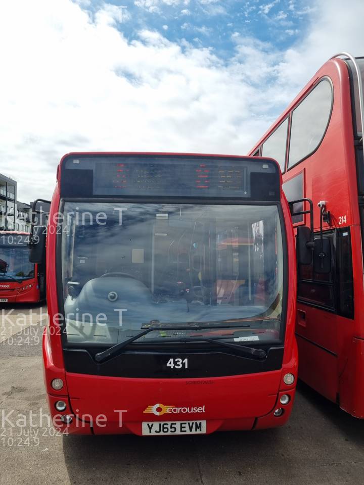 Image of Carousel Buses vehicle 431. Taken by Katherine T at 10:24:09 on 2024.07.21