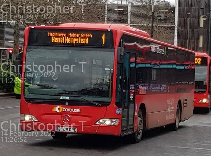 Image of Carousel Buses vehicle 882. Taken by Katherine T at 11:26:52 on 2022.02.14