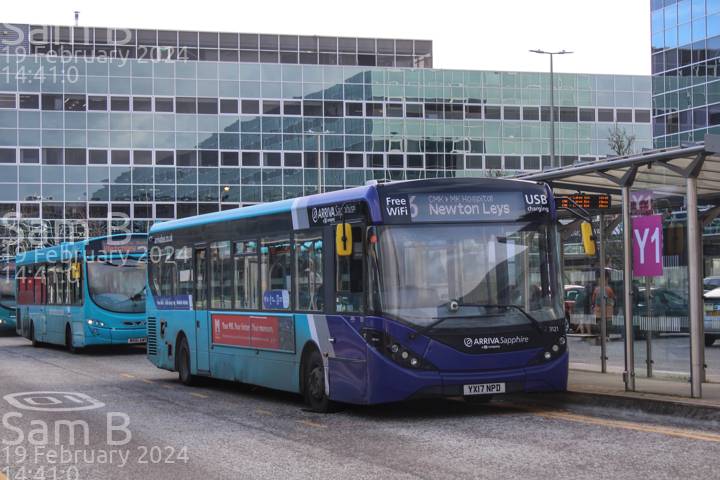Image of Arriva Beds & Bucks vehicle 3121. Taken by Sam B at 14:41:00 on 2024.02.19