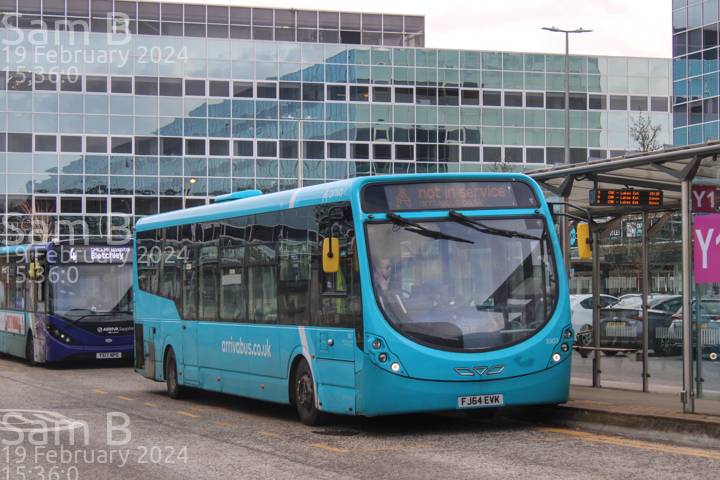 Image of Arriva Beds & Bucks vehicle 3307. Taken by Sam B at 15:36:00 on 2024.02.19
