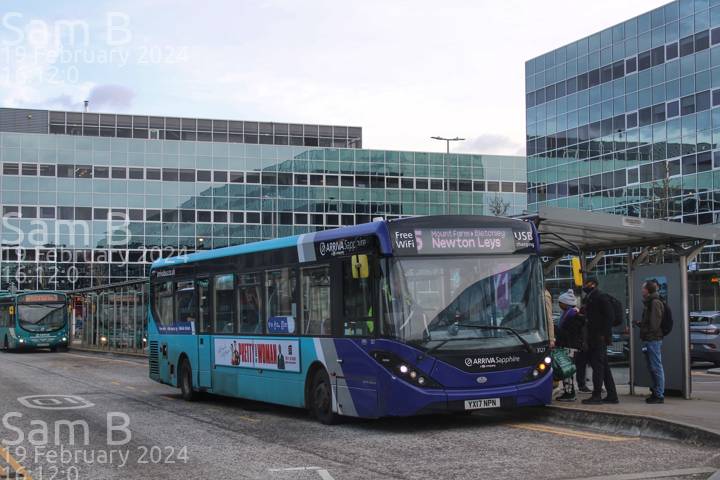 Image of Arriva Beds & Bucks vehicle 3127. Taken by Sam B at 16:12:00 on 2024.02.19
