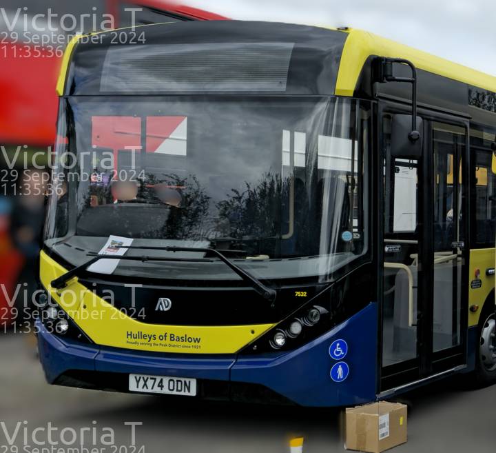 Image of Hulleys of Baslow vehicle 7532. Taken by Victoria T at 11:35:36 on 2024.09.29