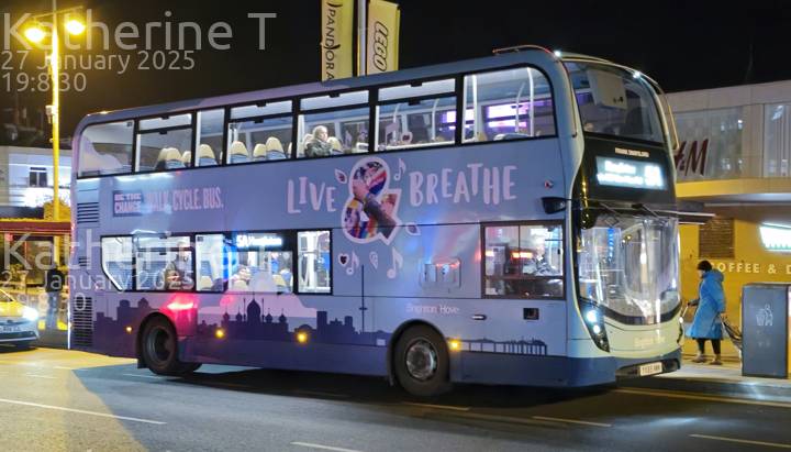 Image of Brighton & Hove vehicle 324. Taken by Katherine T at 19:08:30 on 2025.01.27