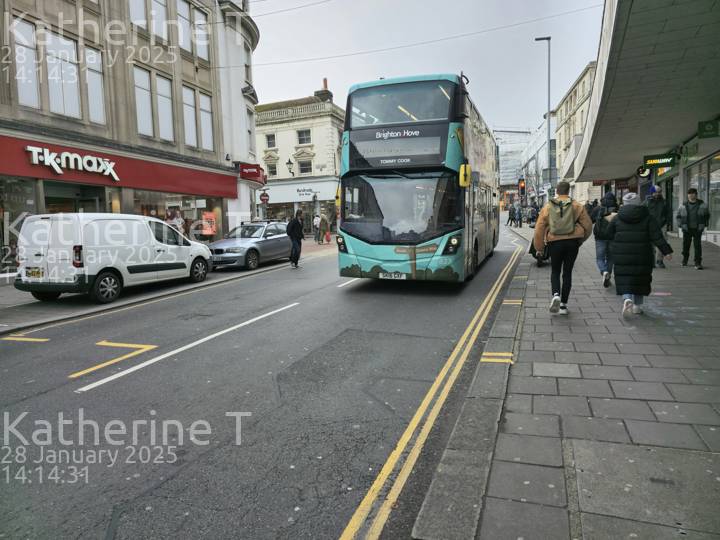 Image of Brighton & Hove vehicle 823. Taken by Katherine T at 14:14:31 on 2025.01.28