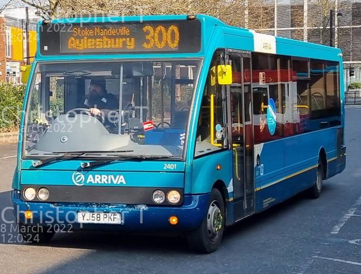 Image of Arriva Beds & Bucks vehicle 2401. Taken by Katherine T at 12:00:24 on 2022.03.08