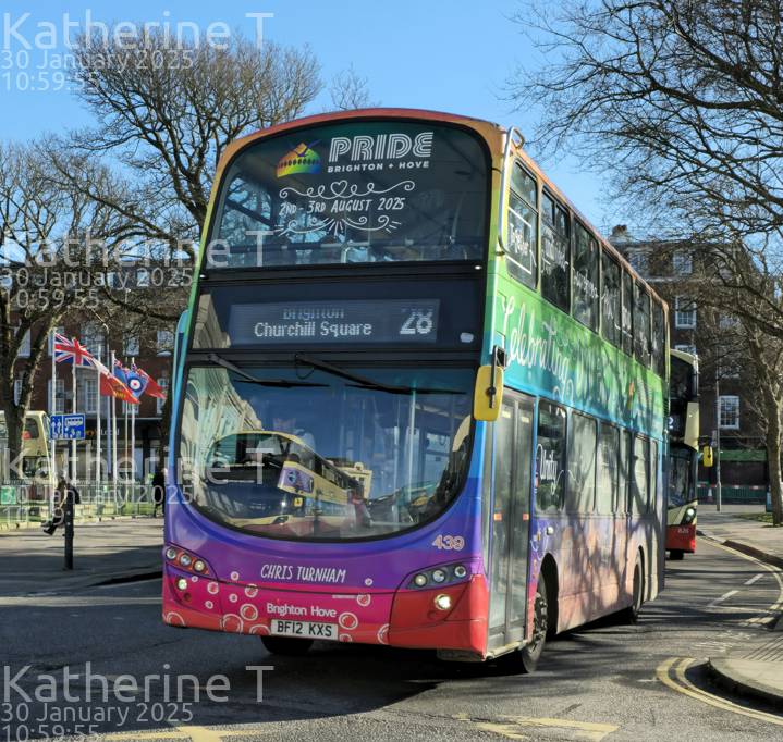 Image of Brighton & Hove vehicle 439. Taken by Katherine T at 10:59:55 on 2025.01.30
