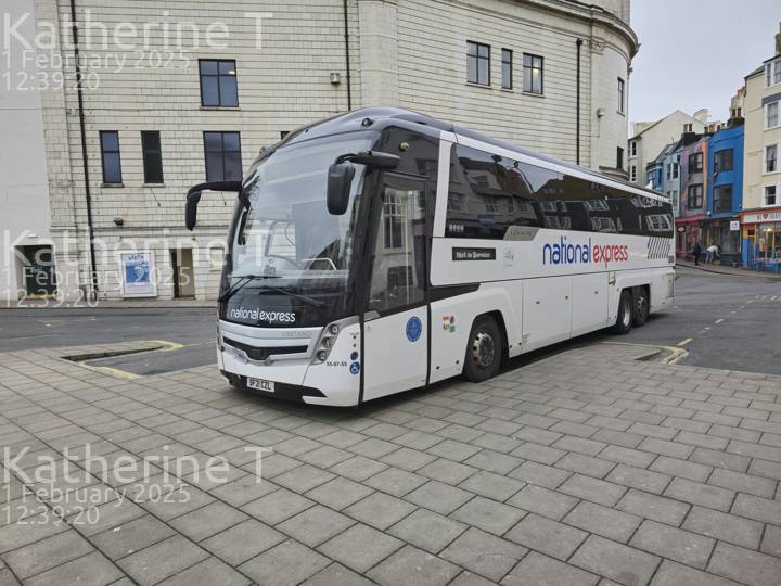 Image of Worthing Coaches (Contract) vehicle 5597. Taken by Katherine T at 12:39:20 on 2025.02.01