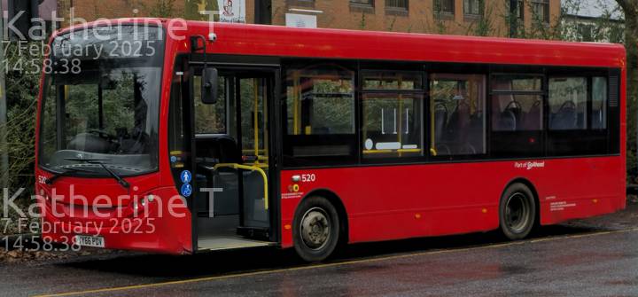 Image of Carousel Buses vehicle 520. Taken by Katherine T at 14:58:38 on 2025.02.07
