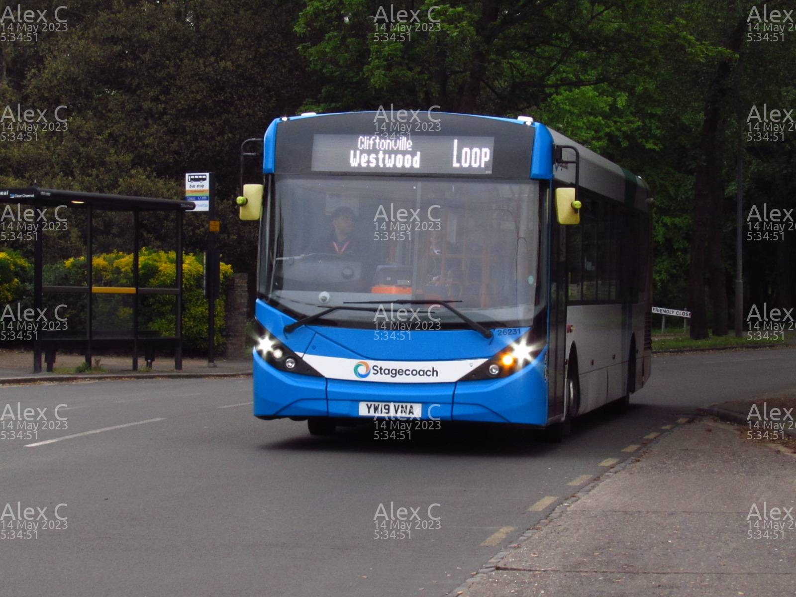 Picture of  vehicle YW19VNA. Taken by 'Alex C' in May 2023. Image sourced from BBF Images.